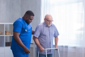man with a walker